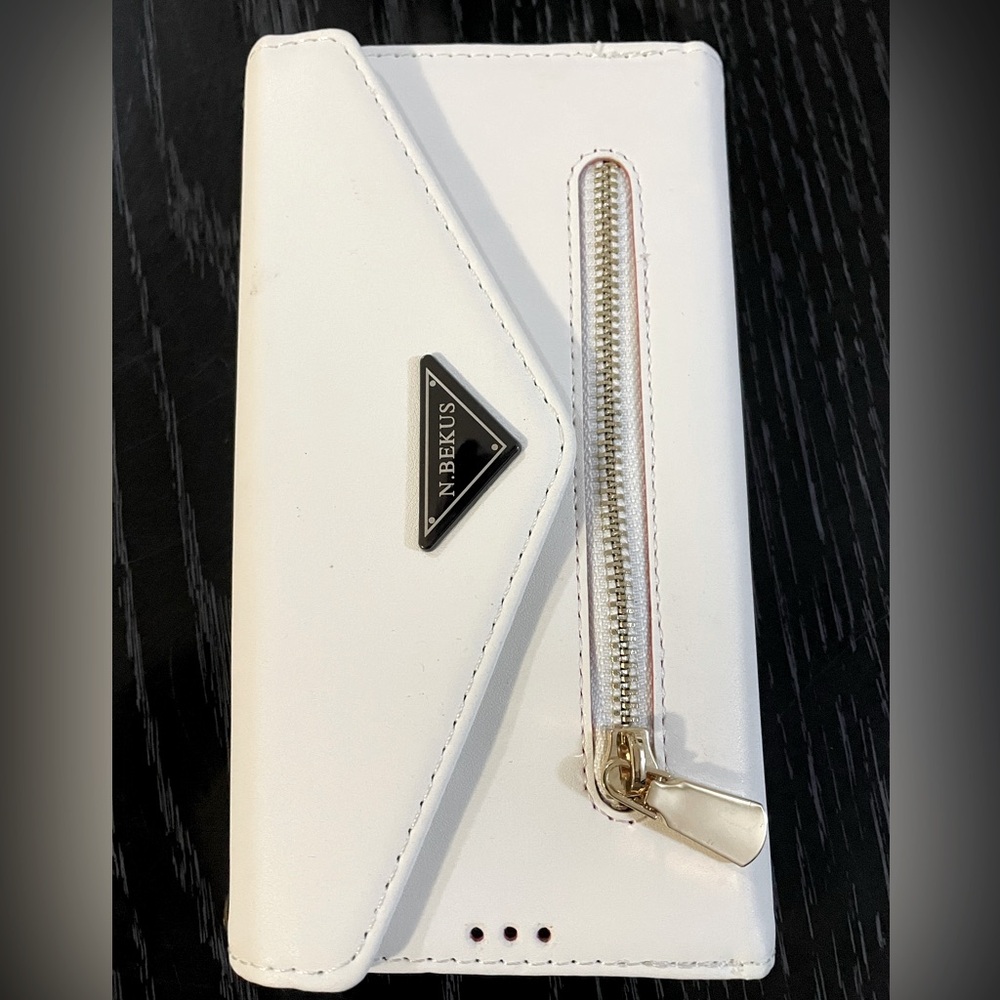 cute white multipurpose wallet used